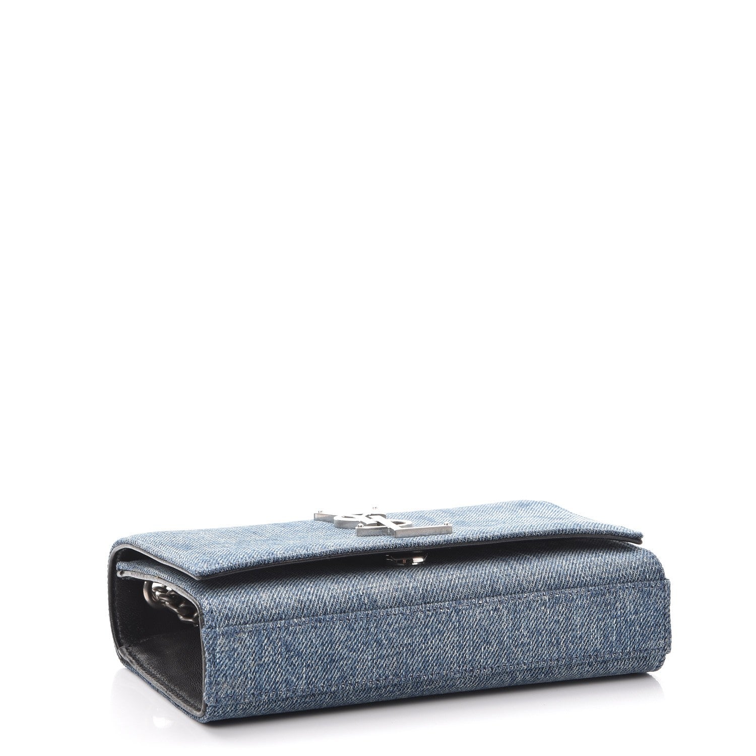Saint Laurent Denim Small Classic Monogram Satchel Blue 5 of 9