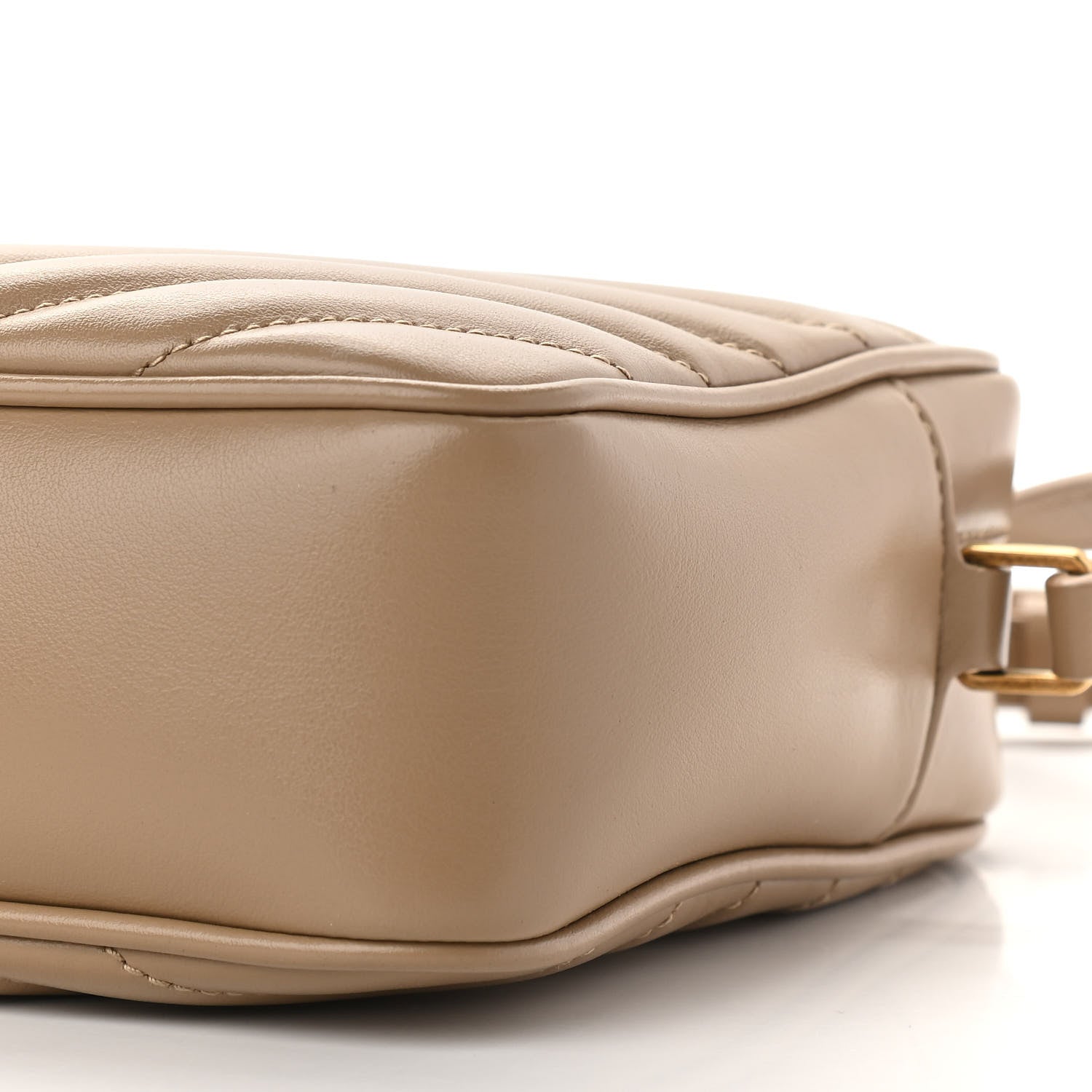 Saint Laurent Calfskin Matelasse Monogram Lou Camera Bag Dark Beige 10 of 12