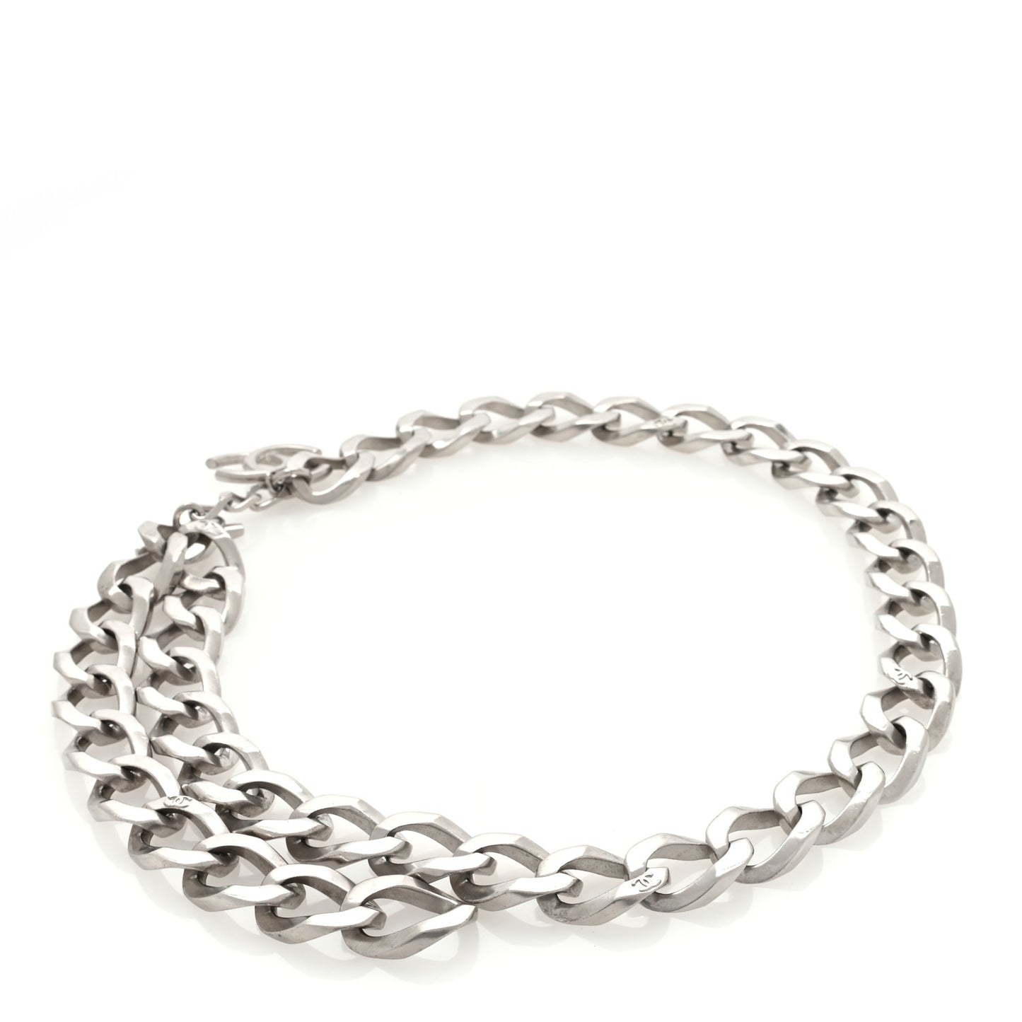 Chain Link CC Adjustable Belt Silver
