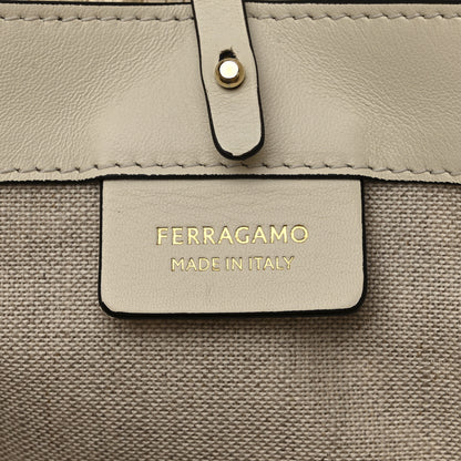 Salvatore Ferragamo Raffia XL Studio Box Tote Natural 7 of 11