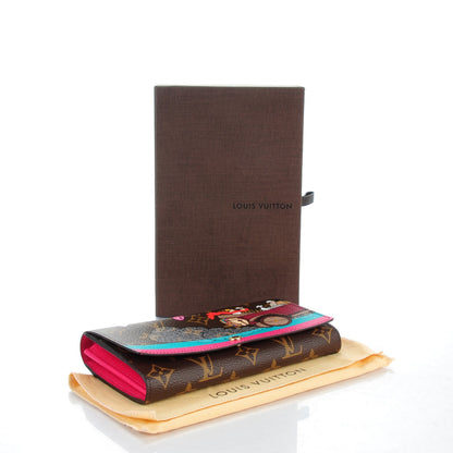 Louis Vuitton Monogram 2015 Christmas Animation Sarah Wallet Hibiscus 4 of 7