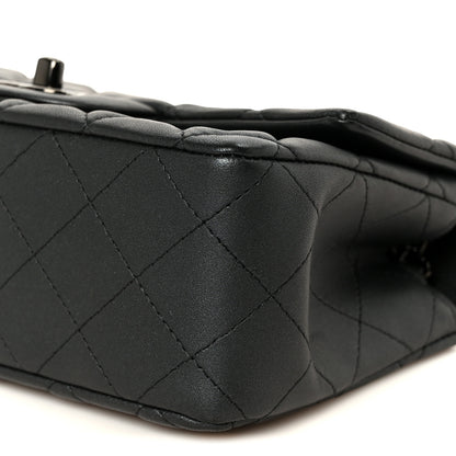 Chanel Pearly Lambskin Quilted Mini Rectangular Flap So Black 10 of 11