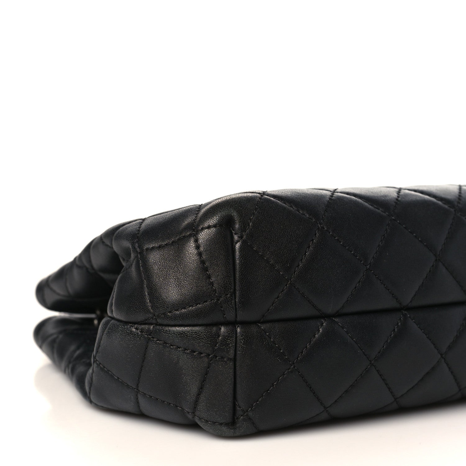 Chanel Lambskin Quilted Accordion Tote Black 7 of 9