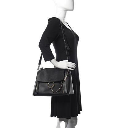 Chloe Calfskin Medium Faye Day Shoulder Bag Black 2 of 13