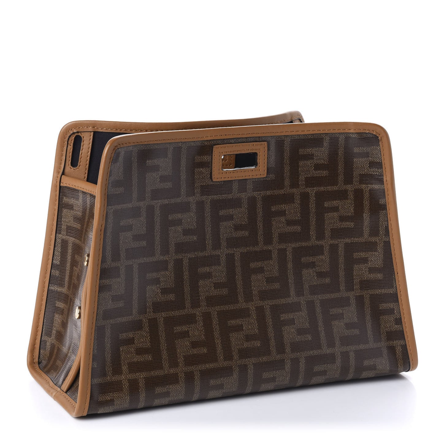 Glazed Fabric Vitello Century FF 1974 Stamp Patch Mini Peekaboo Defender Cover Mogano Panna Caramello