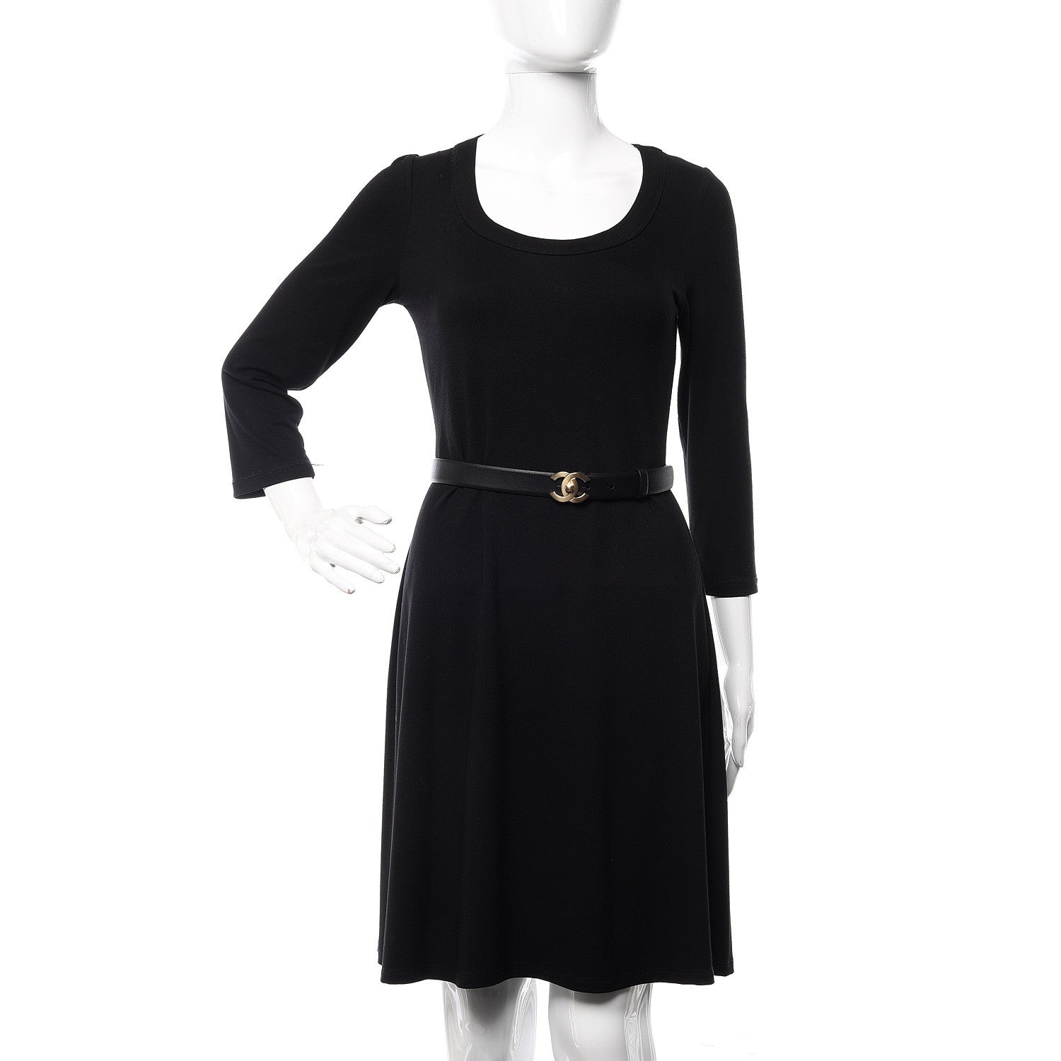 Chanel Calfskin CC Turn Lock Belt 70 28 Black 2 of 8