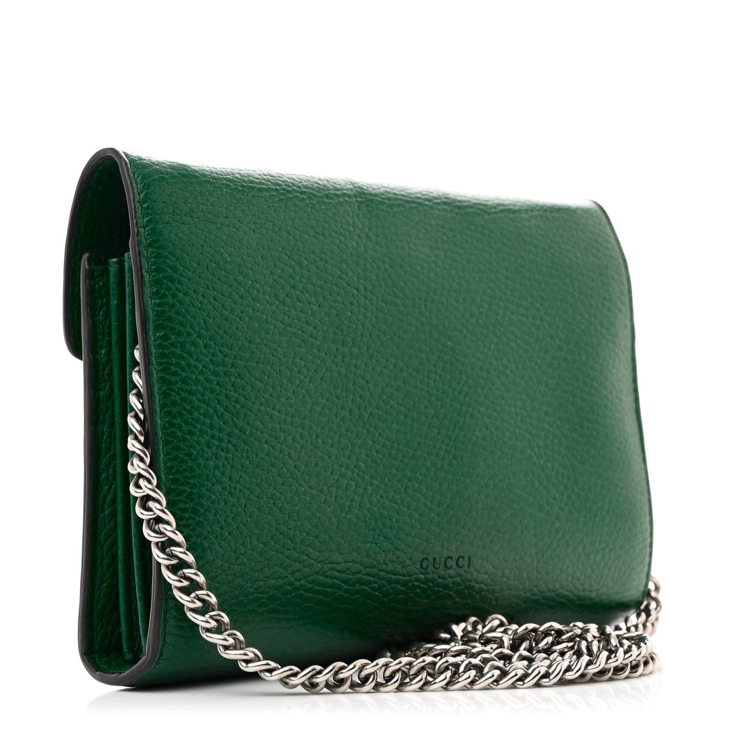 Gucci Calfskin Mini Dionysus Chain Wallet Emerald 3 of 13