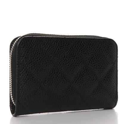 Chanel Caviar Quilted Zip Coin Purse Black 3 of 7