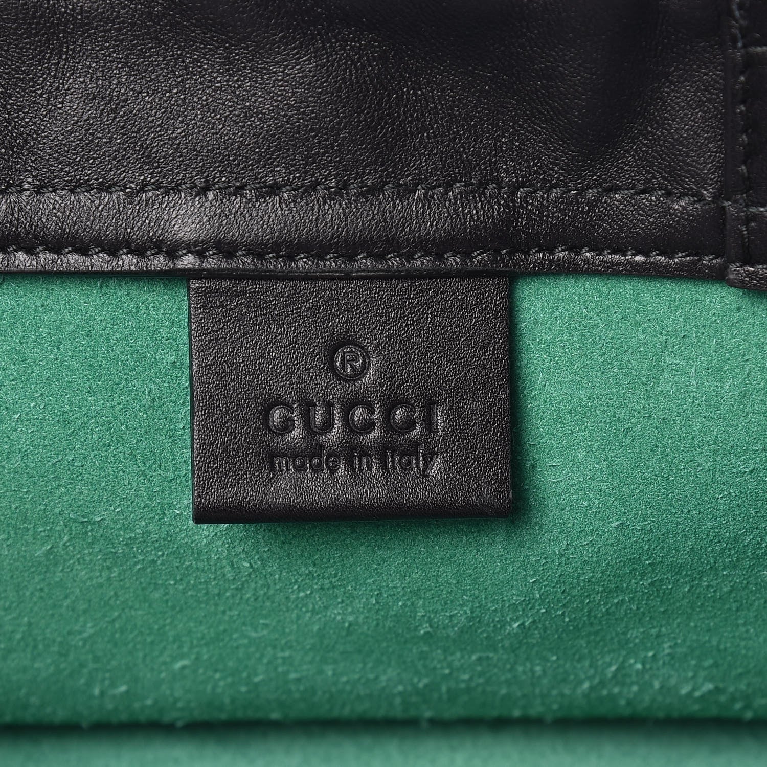 Gucci Calfskin Logo Drawstring Backpack Green 8 of 9