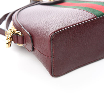 Gucci Textured Calfskin Web Small Ophidia Dome Shoulder Bag Vintage Bordeaux 7 of 9