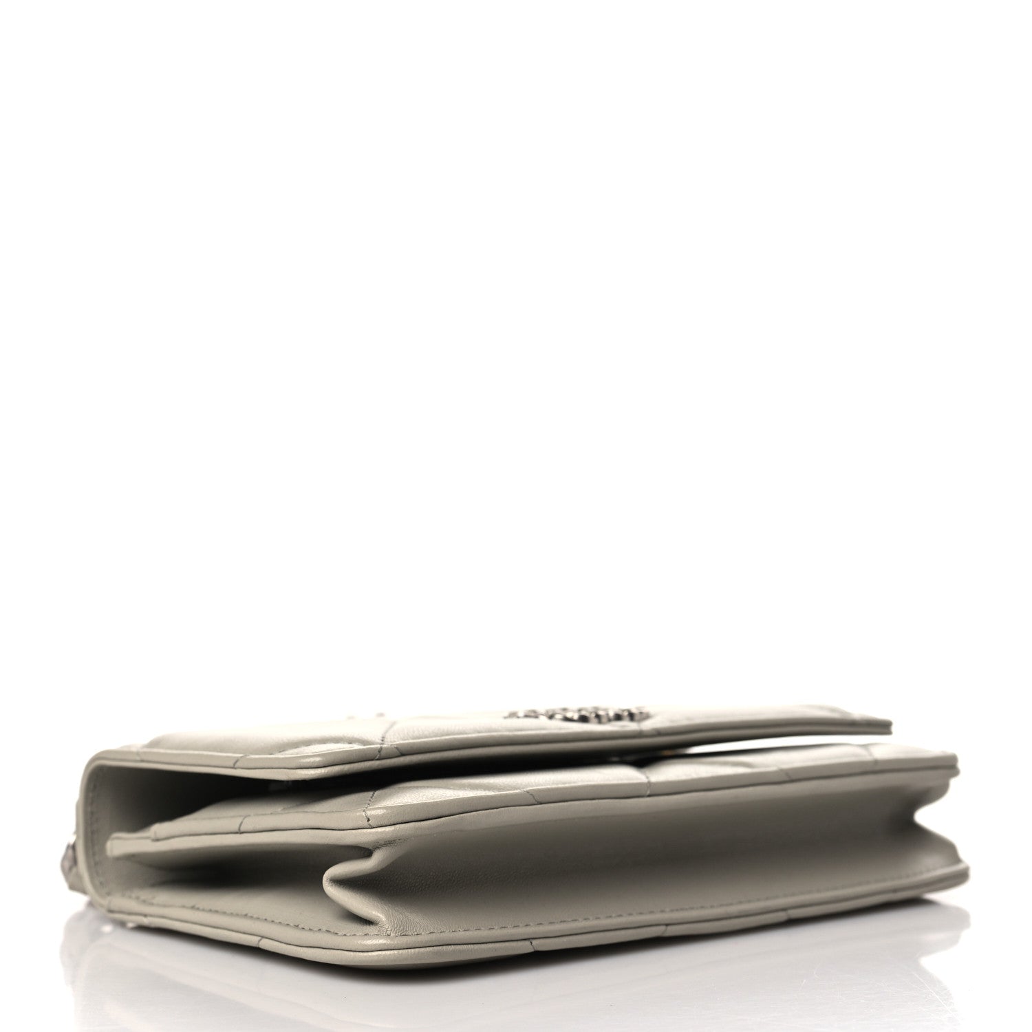 Chanel Lambskin Quilted Chanel 19 Wallet On Chain WOC Grey 4 of 11