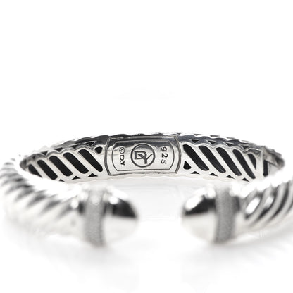 David Yurman Sterling Silver Diamond 10mm Sculpted Cable Bracelet 5 of 5