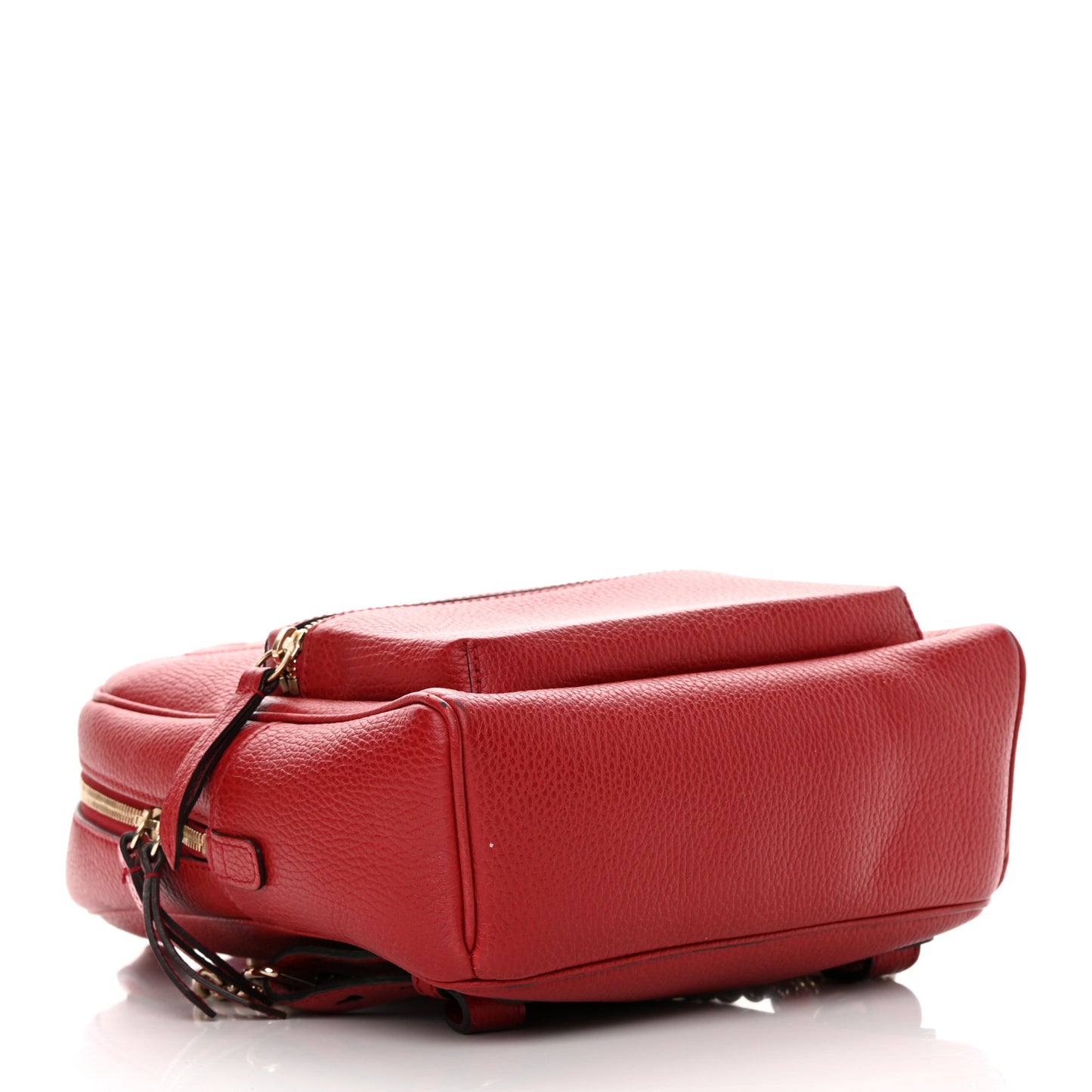 Pebbled Calfskin Soho Chain Backpack Hibiscus Red