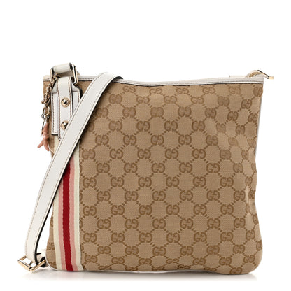 Gucci Monogram Web Jolicoeur Charms Messenger White 1 of 11
