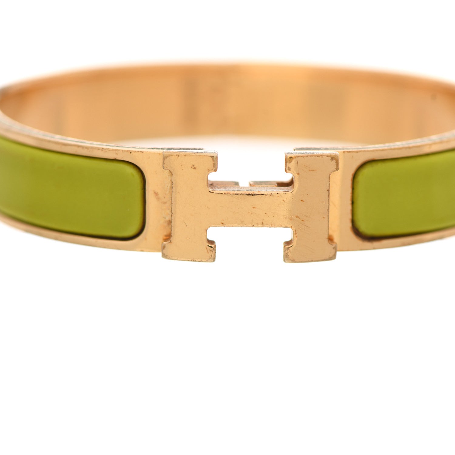 Hermes Enamel Narrow Clic Clac H Bracelet PM Jaune Citron 4 of 7