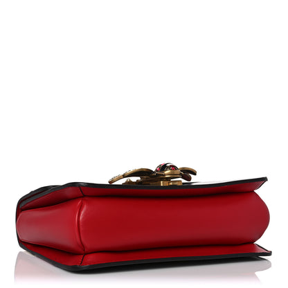 Gucci Calfskin Sylvie Web Queen Margaret Shoulder Bag Blue Agata Hibiscus Red Mystic White 4 of 11