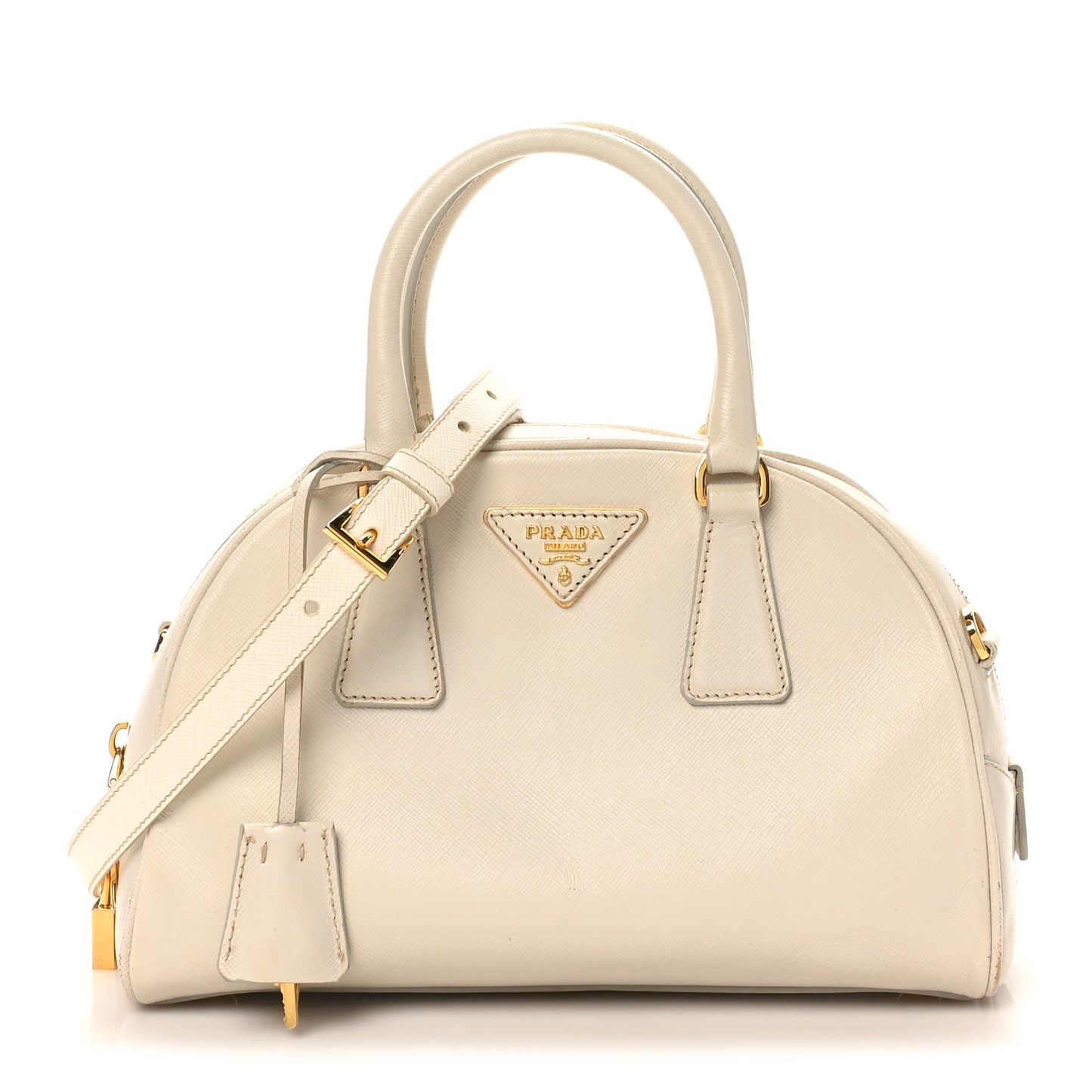 Saffiano Bowling Bag White
