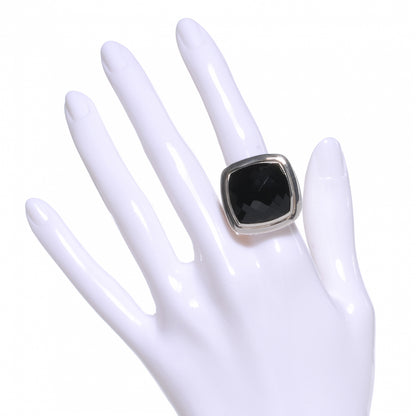 David Yurman Sterling Silver Black Onyx 20mm Albion Statement Ring 54 7 2 of 4