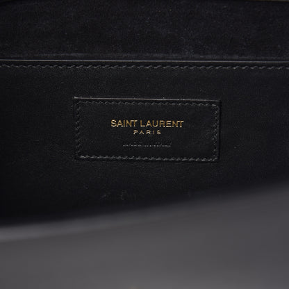 Saint Laurent Calfskin Classic Monogram Tassel Clutch Black 6 of 9