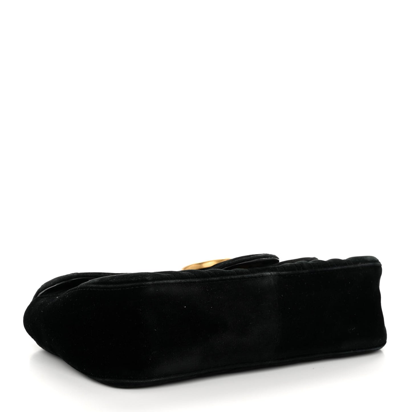 Velvet Matelasse Small GG Marmont Shoulder Bag Black