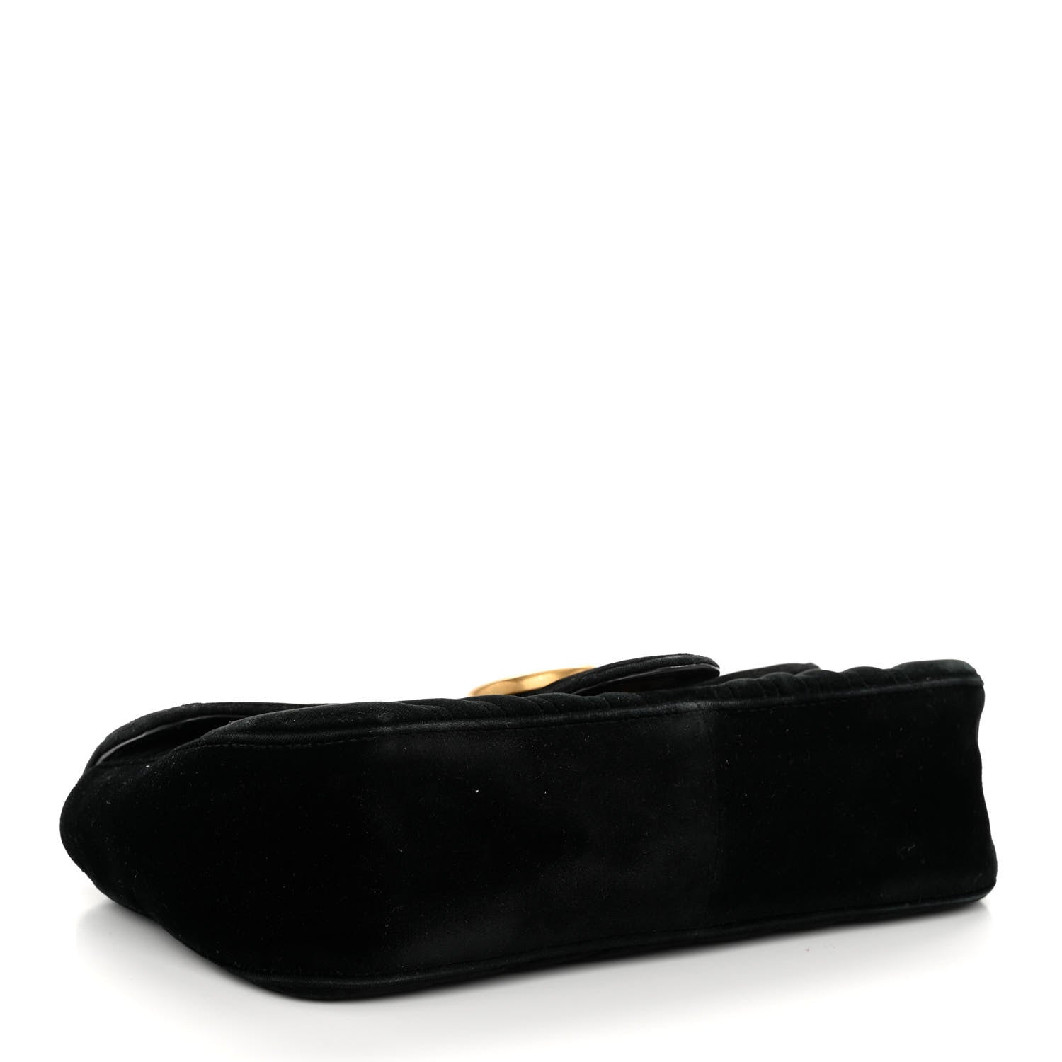 Gucci Velvet Matelasse Small GG Marmont Shoulder Bag Black 4 of 10