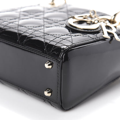 Christian Dior Patent Cannage Mini Lady Dior Black 7 of 11
