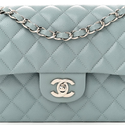 Chanel Caviar Quilted Small Double Flap Light Blue 8 of 10