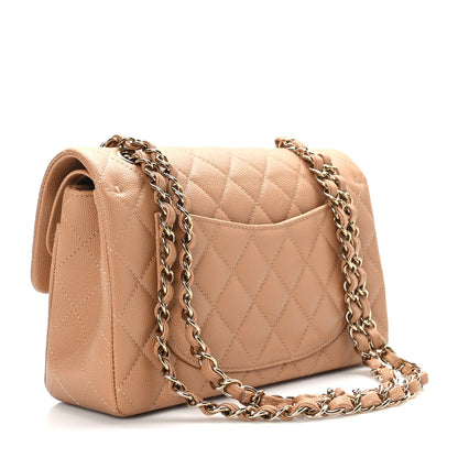 Chanel Caviar Quilted Small Double Flap Dark Beige 3 of 9