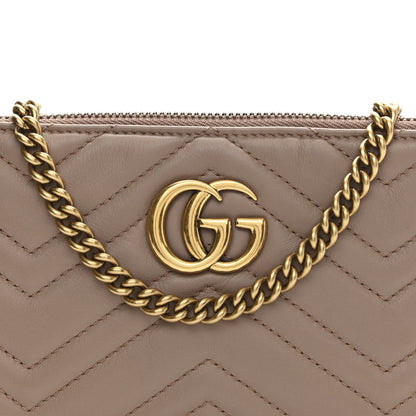 Gucci Calfskin Matelasse Mini GG Marmont Chain Bag Porcelain Rose 8 of 10