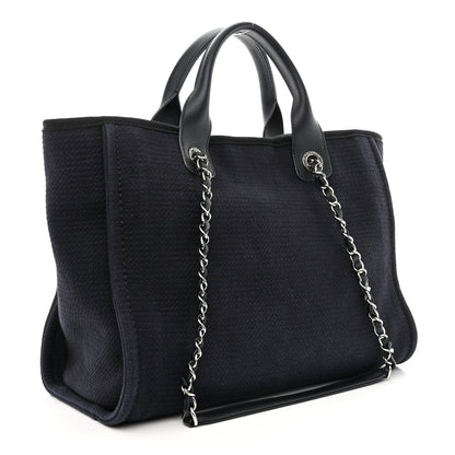 Chanel Mixed Fibers Small Deauville Tote Black 4 of 12