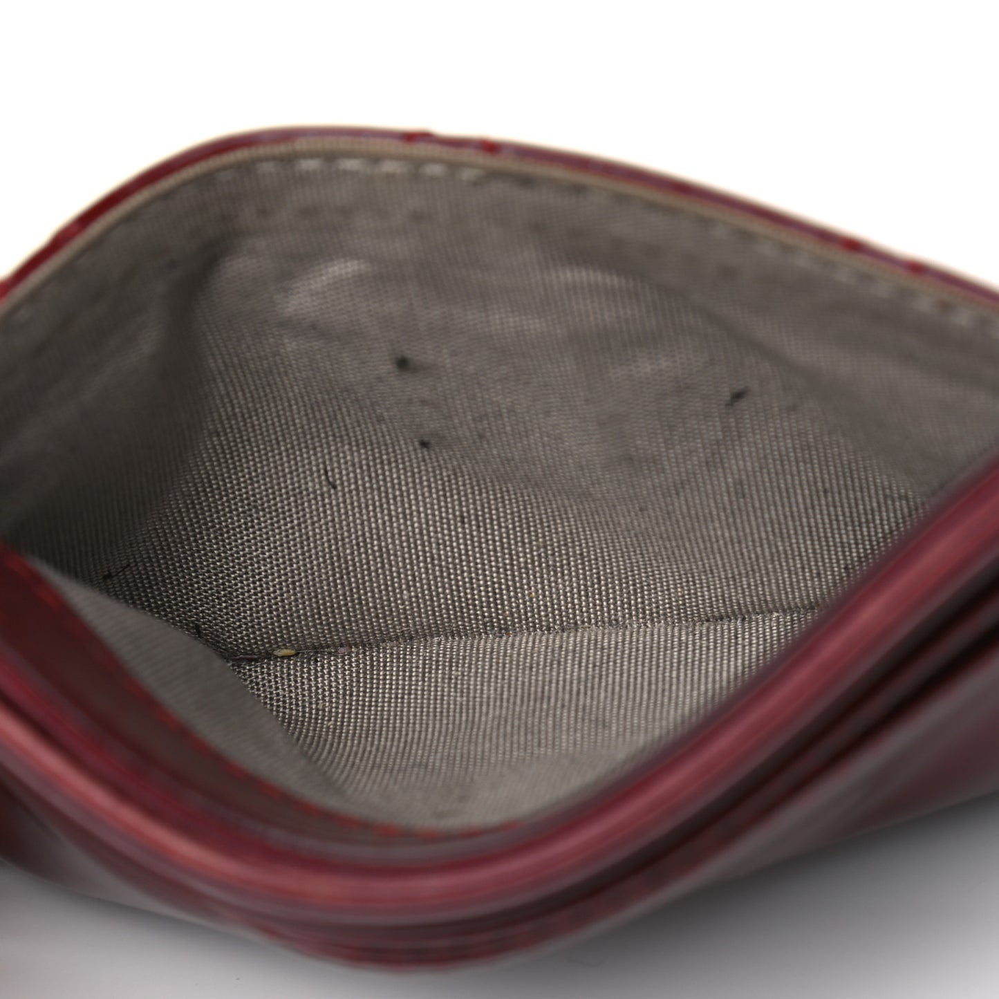 Patent Quilted Brilliant Card Holder Red