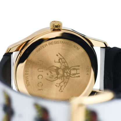 Gucci Stainless Steel Calfskin 38mm G-Timeless Bee Butterfly Hologram Quartz Watch 4 of 5
