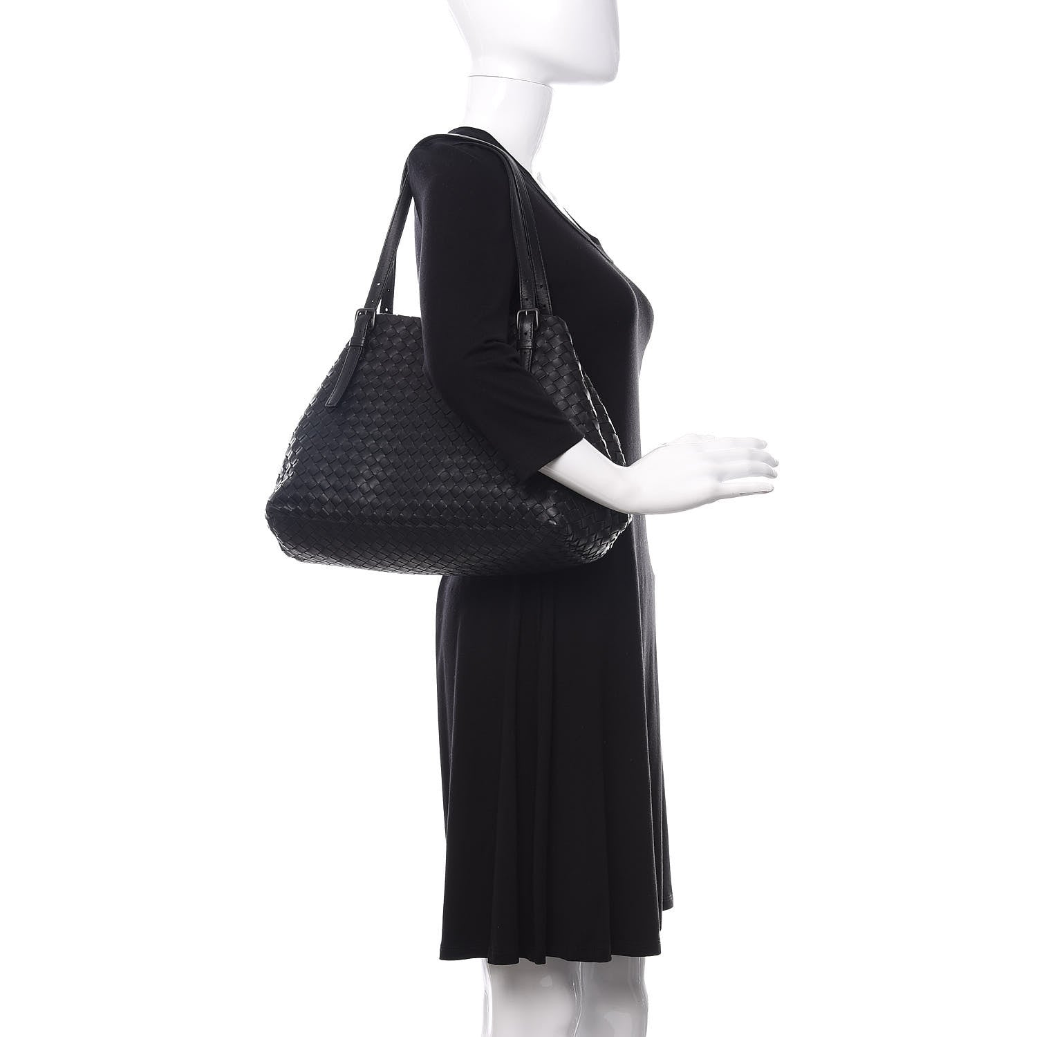 Bottega Veneta Nappa Intrecciato Medium Seamless Tote Black 2 of 12