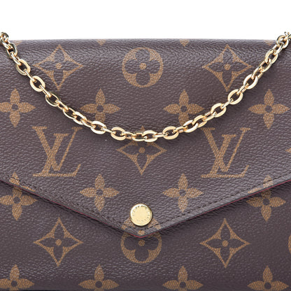 Louis Vuitton Monogram Pochette Felicie Chain Wallet Fuchsia 11 of 12