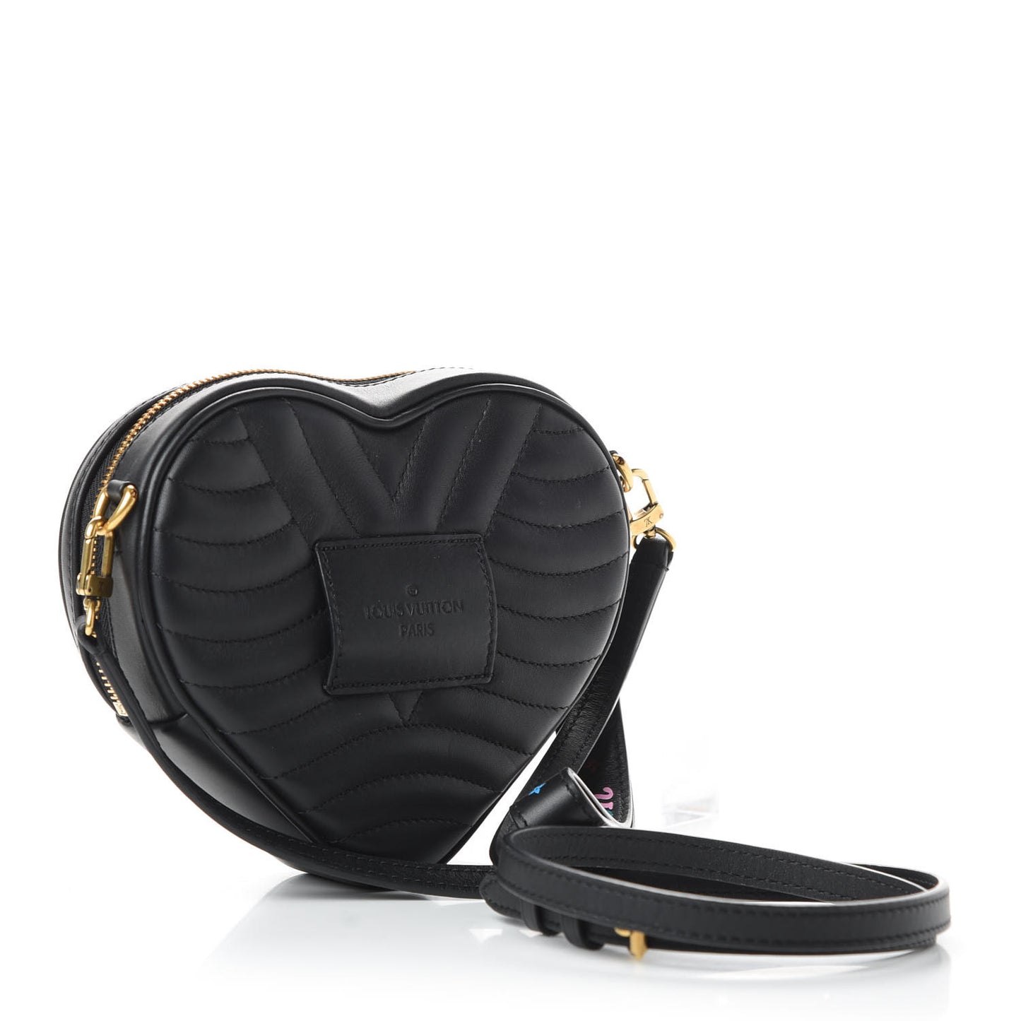 Calfskin New Wave Heart Bag Black