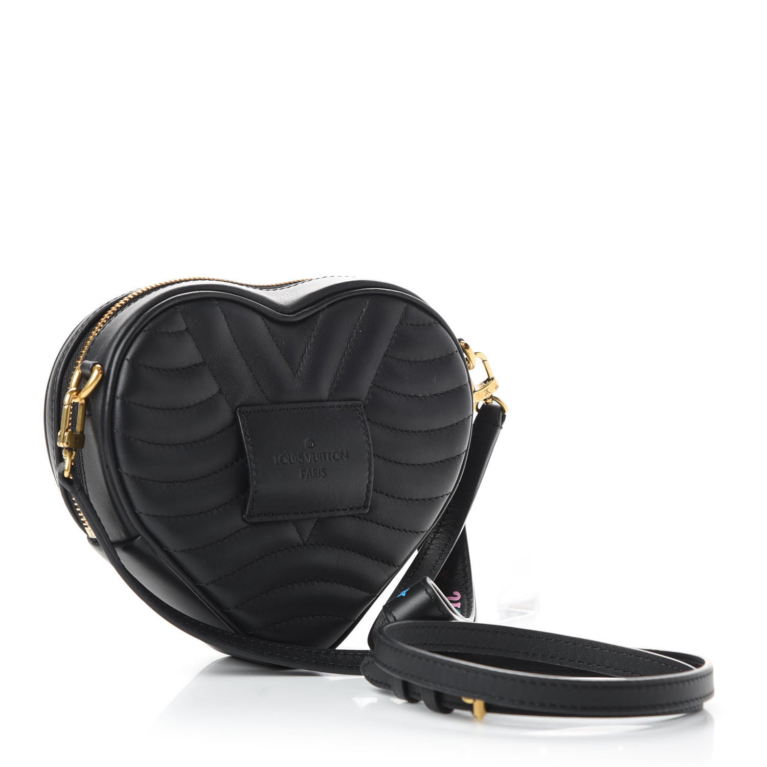 Louis Vuitton Calfskin New Wave Heart Bag Black 3 of 8