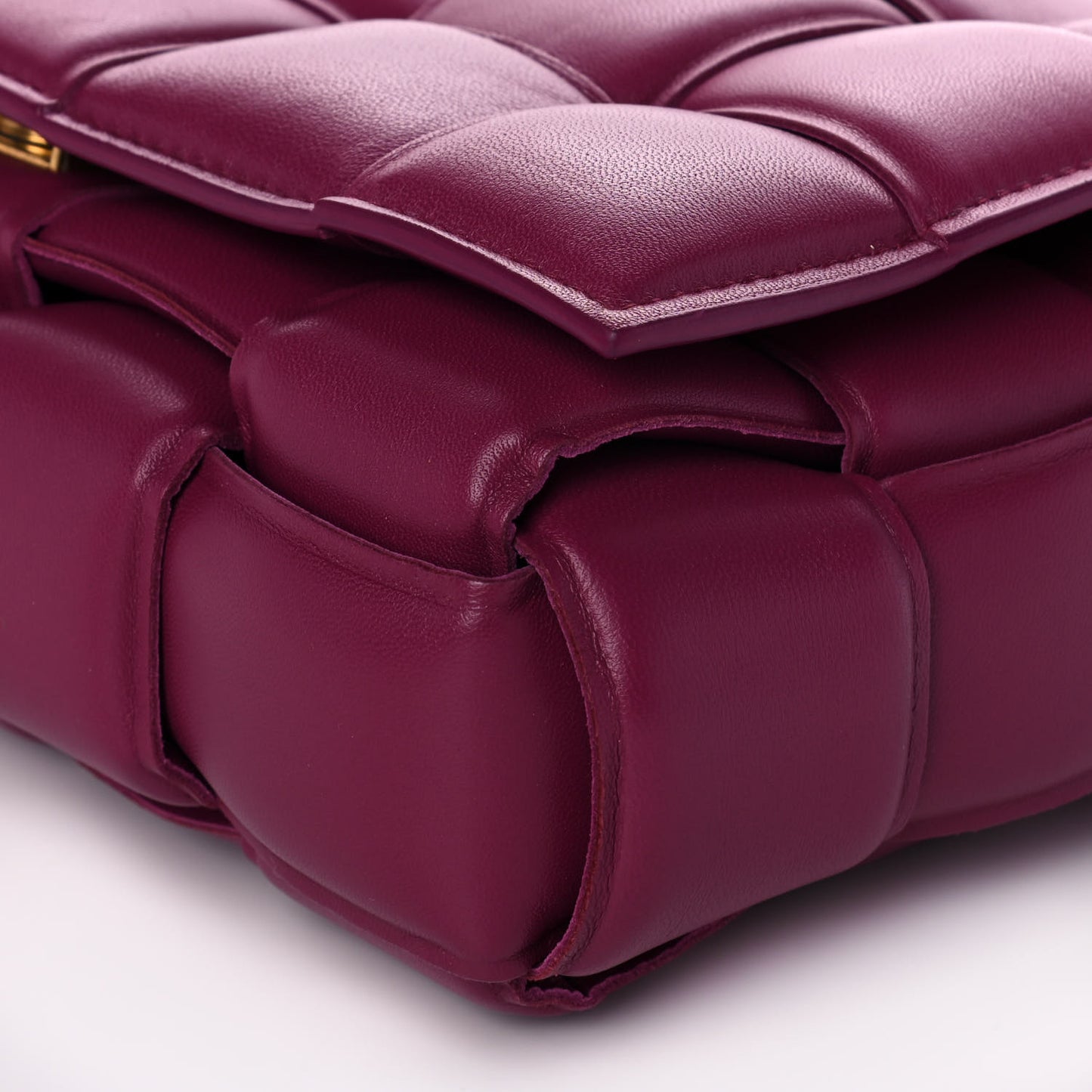 Nappa Maxi Intreccio Padded Cassette Crossbody Bag Cinnabar