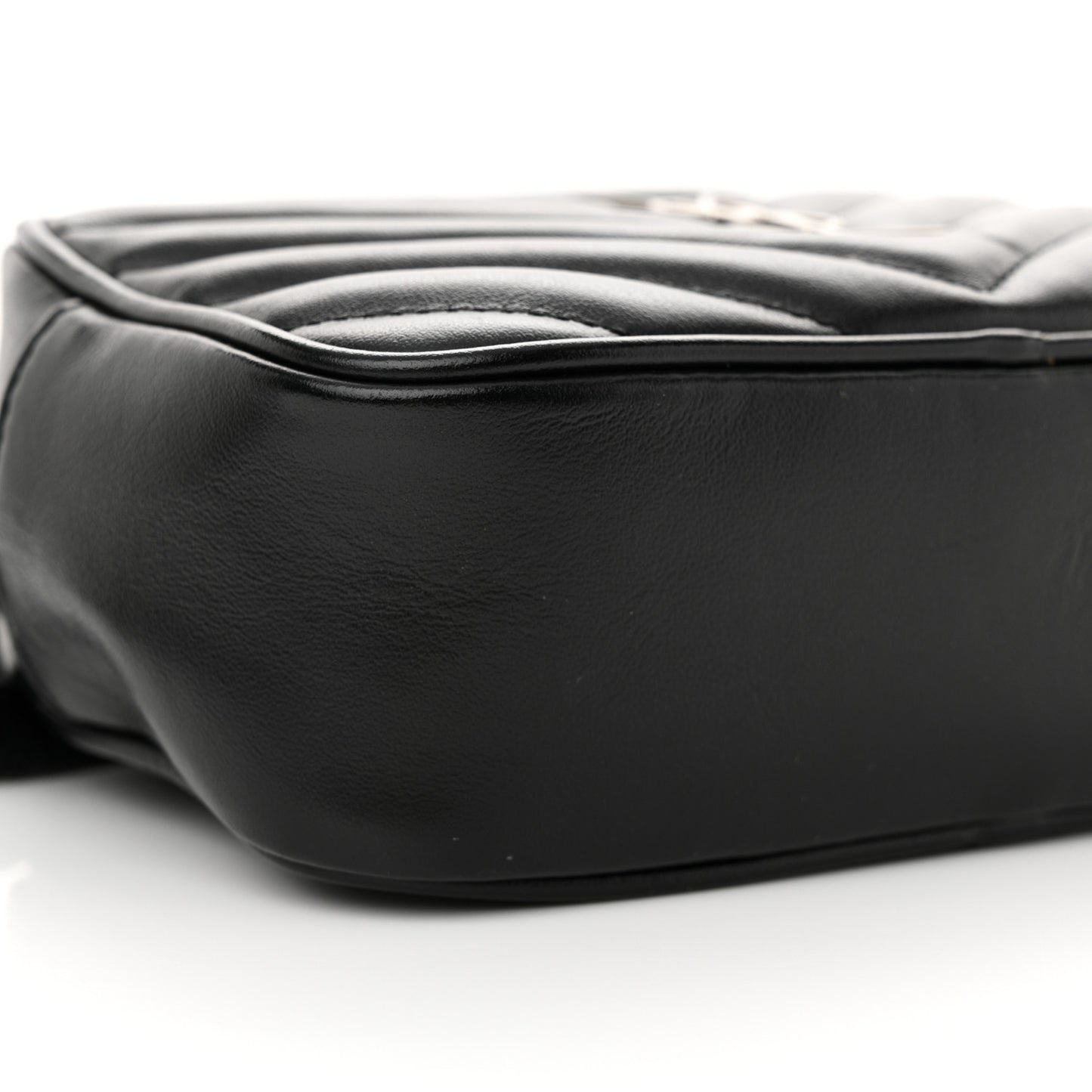 Calfskin Matelasse Monogram Lou Belt Bag Black