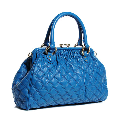 Marc Jacobs Calfskin Quilted Stam Blue 3 of 8