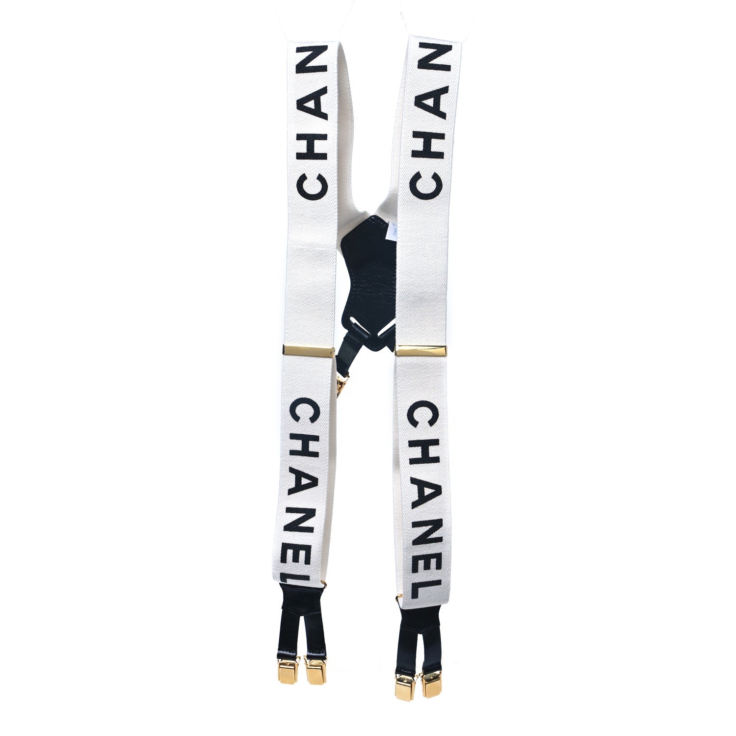 Chanel Logo Suspenders White 2 of 5