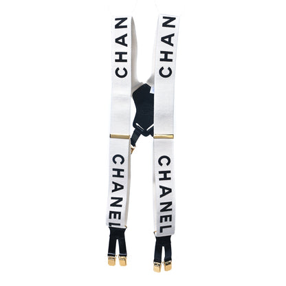 Chanel Logo Suspenders White 2 of 5