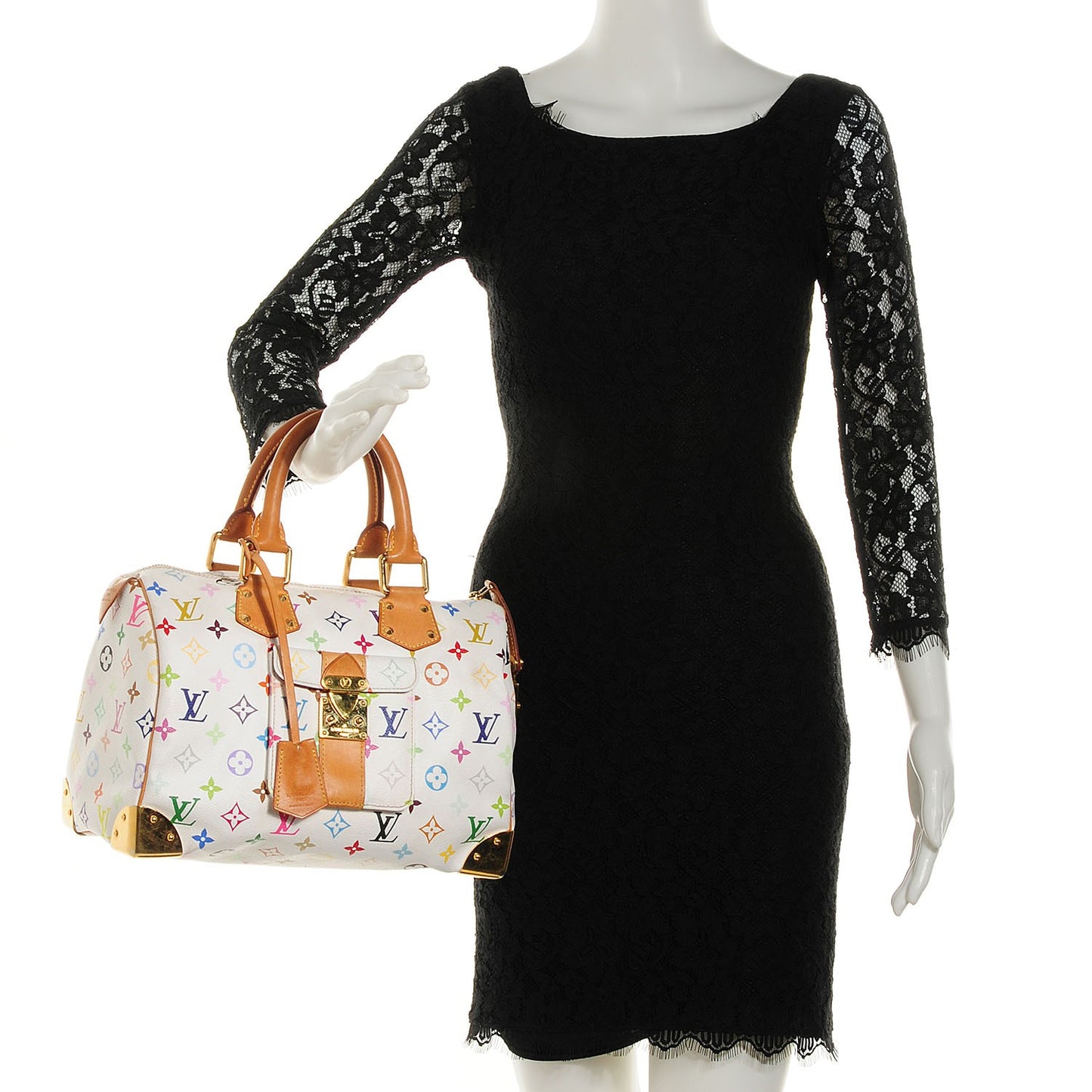 Monogram Multicolor Speedy 30 White