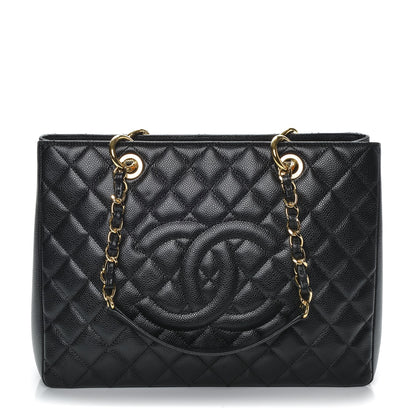 Chanel Caviar Quilted Grand Shopping Tote GST Black 1 of 7