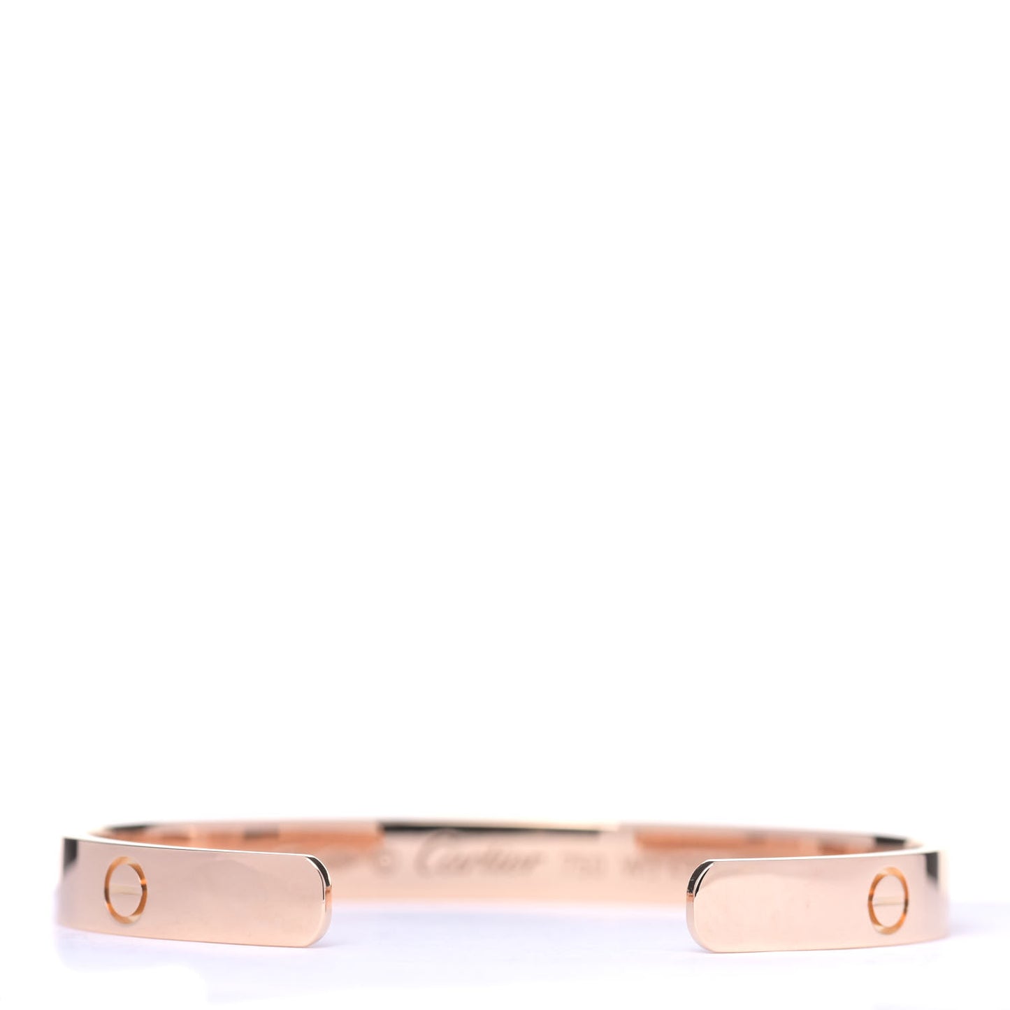 18K Pink Gold LOVE Cuff Bracelet 17