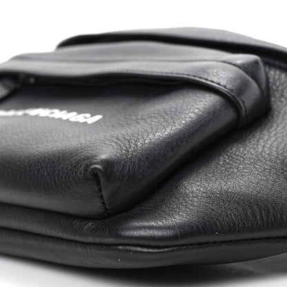 Balenciaga Smooth Calfskin Logo Everyday Beltpack XS Black White 8 of 8