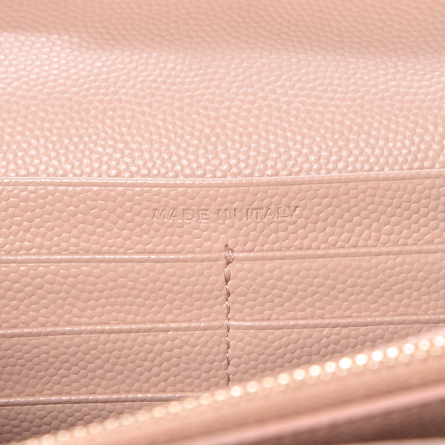 Saint Laurent Grain De Poudre Matelasse Chevron Monogram Chain Wallet Rose Antic 7 of 10