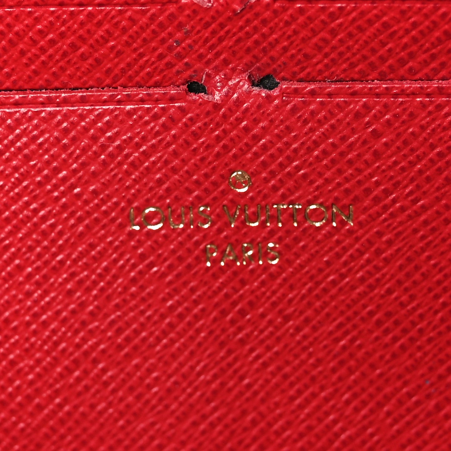 Damier Ebene Clemence Wallet Cherry