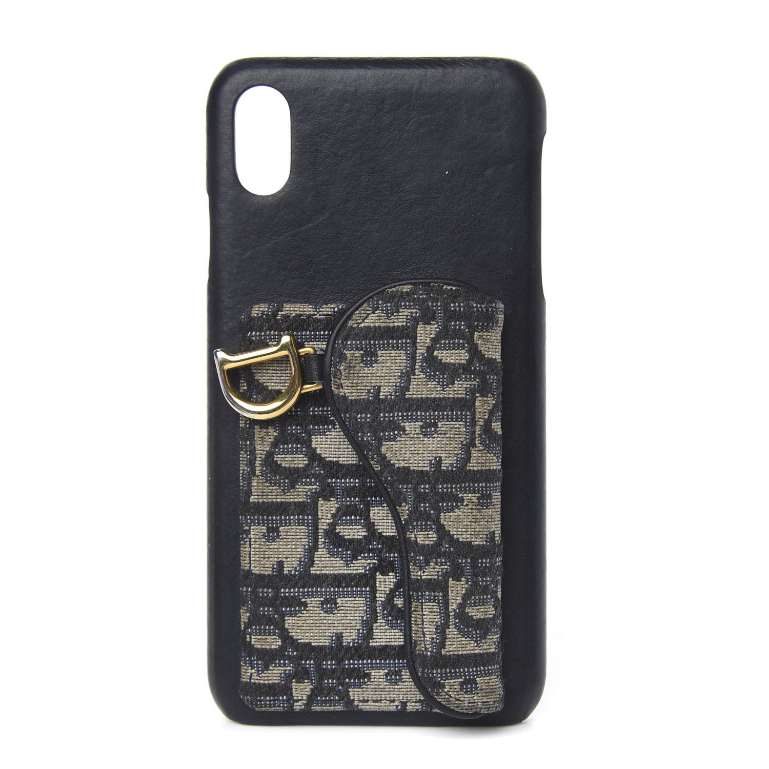 Christian Dior Oblique Calfskin Saddle iPhone XS Max Case Blue 1 of 8