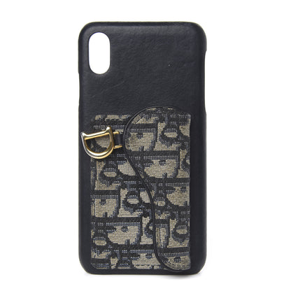 Christian Dior Oblique Calfskin Saddle iPhone XS Max Case Blue 1 of 8