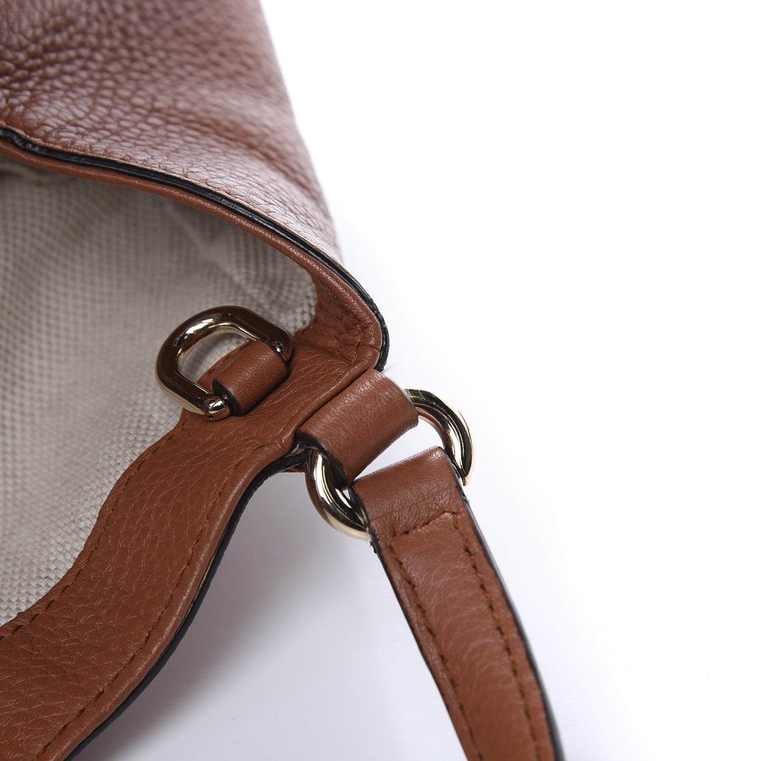 Gucci Pebbled Calfskin Small Soho Shoulder Bag Dusty Blush 13 of 17